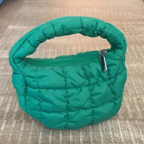 Source Unknown Handbags - $3/15 NWOT Green Mini Puffer Bag